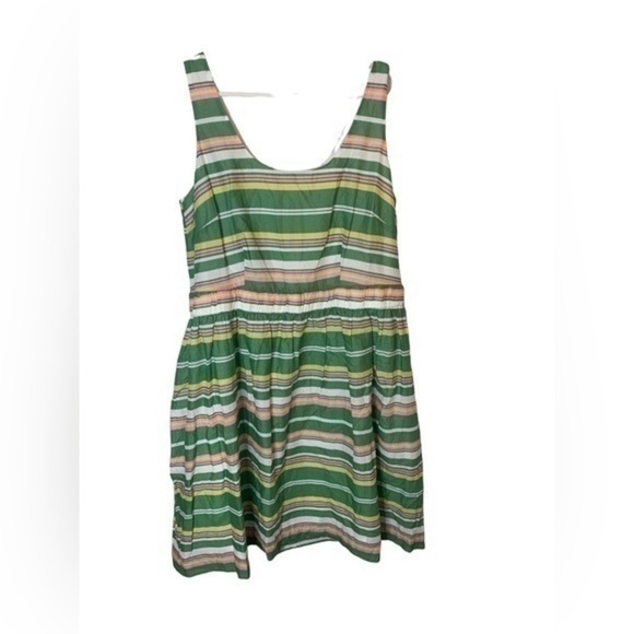 Boden Hatti Striped Cotton Midi Dress Size 10 R - Picture 2 of 6